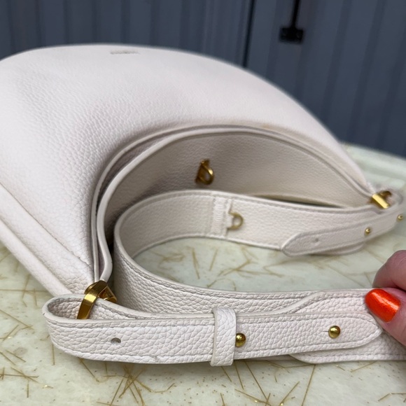 Songmont Luna Vegan Leather Hobo Bag - Ivory, Size Medium - Picture 10 of 16